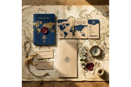 Mariage thème Voyage : toute la papeterie de A à Z (2026)